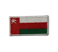 BeBuz Écusson brodé drapeau de tous les pays (4,5 x 3 cm) à thermocoller ou à coudre, pour veste, sac à dos, chapeau, loisirs créatifs (Oman)