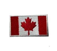 BeBuz Écusson brodé drapeau de tous les pays (4,5 x 3 cm) à thermocoller ou à coudre, pour veste, sac à dos, chapeau, loisirs créatifs (Canada)
