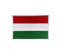 BeBuz Écusson brodé drapeau de tous les pays (4,5 x 3 cm) à thermocoller ou à coudre sur une veste, un sac à dos, un chapeau, pour loisirs créatifs (Hongrie)