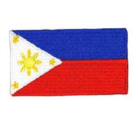 Bebuz Écusson brodé drapeau des Philippines à repasser ou à coudre - Patch de réparation en tissu - Patchs militaires tactiques - Emblème