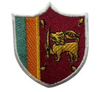 BeBuz Écusson brodé en forme de drapeau du Sri Lanka à coudre ou à repasser - Emblème national tactique militaire moral pour vestes, sacs à dos, chapeaux et vêtements - 6,3 x 5,5 cm
