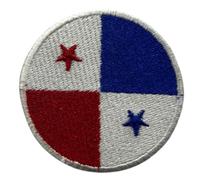 BeBuz Patch Écusson brodé Drapeau Panama Rond Circulaire 6 cm Patch Thermocollant Militaire Tactique Badge pour Vestes Sacs à Dos Chapeaux Vêtements