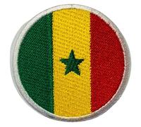 BeBuz Patch Écusson brodé Drapeau Sénégal Rond Circulaire 6 cm Patch Thermocollant Militaire Tactique Badge pour Vestes Sacs à Dos Chapeau Vêtements