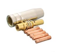 Bebykilemi 15AK Lot de 7 pièces de rechange pour soudeur MIG, pointe conductrice et buse pour torche de soudage MB15 15AK 0,6/0,8/0,9/1,0/1,2 mm, compatible avec Rilon (0,8 mm)