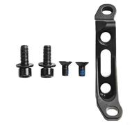 Bebykilemi Adaptateur plat pour étrier de frein de vélo de montagne - 180 mm - Convertisseur de frein à disque - Montage à plat - Avec vis pour cadre de vélo - Fourche en alliage d'aluminium - Noir