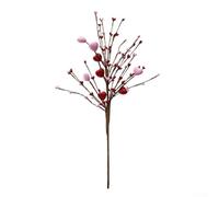 Bebykilemi Baies d'amour artificielles pour la Saint-Valentin et la décoration de mariage - Tige de baies en plastique en forme de cœur, hauteur de 35 à 51 cm, pièce unique (2)