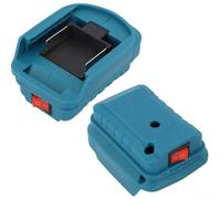 Bebykilemi Bloc de jonction adaptateur de batterie pour batteries d'outils électriques BL1830 BL1840 BL1860 BL1815 18 V au lithium, noir avec interrupteur (bleu)