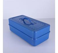 Bebykilemi Boîte à gadgets en métal pour atelier, garage et ménage - Boîte de rangement compacte en acier robuste avec poignée à rouleau et loquets de sécurité 45 x 24 x 15 cm (45 x 24 x 15 cm)