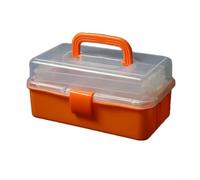 Bebykilemi Boîte de rangement en porte-à-faux avec 3 compartiments pour outils de pêche, multi-usages, pour bijoux et accessoires de matériel, transparent/bleu/(d)