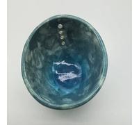 Bebykilemi Bol en céramique pour éplucher les herbes et les herbes fraîches, outil polyvalent pour enlever les tiges de persil et séparateur de feuilles, romarin (bleu)