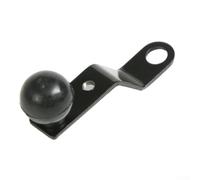 Bebykilemi Boule en alliage d'aluminium noir pour montage de moto, support de base coudé avec boule en caoutchouc, compatible avec la plupart des adaptateurs et tête de véhicules électriques (pas