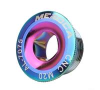 Bebykilemi Boulon de fixation pour manivelle de vélo de route en alliage d'aluminium M19/M20 pour chaîne de VTT compatible avec PROWHEEL FSA IXF LEBYCLE creux (couleur arc-en-ciel)