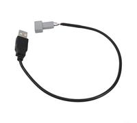 Bebykilemi Câble adaptateur USB de voiture pour unité principale 4 broches femelle vers mâle connecteur d'interface 20 cm noir ABS (USB)