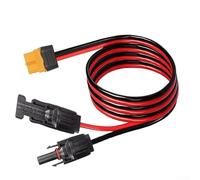 Bebykilemi Câble de panneau solaire 12 AWG avec connecteur femelle XT60, rallonge de 150 cm pour station solaire, générateur portable, batteries EV et UPS, gaine en PVC haute température, PU