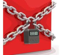 Bebykilemi Cadenas électronique en métal avec écran LCD, compte à rebours programmable jusqu'à 99 heures 59 minutes, serrure sécurisée robuste avec puce intégrée et alarme,