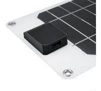 Bebykilemi Chargeur de panneau solaire portable 6 W 5 V sortie USB monocristallin en silicone pour téléphone portable, appareil photo, GPS, voyage, camping (blanc)