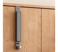 Bebykilemi Cintre de porte pliable en alliage d'aluminium - Design peu encombrant - Bras télescopique réglable - Convient aux portes d'une épaisseur de 2 à 4,6 cm - Crochet multiple robuste (4,6 cm