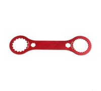 Bebykilemi Clé de pédalier BB 16 à 24 encoches professionnelle en alliage d'aluminium longue poignée compatible Shimano Sram (rouge)