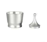 Bebykilemi Collecteur de marc de café pour broyeur HG43 51 mm 58 mm compatible avec porte-filtre expresso en alliage d'aluminium Design compact facile à nettoyer Noir/argenté