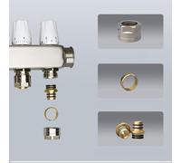 Bebykilemi Connecteur de collecteur de chauffage au sol - Grand débit avec tête - Adaptateur épais de 20 mm compatible avec cuivre de sol de 16 mm pour tuyaux (20 x 2,0)