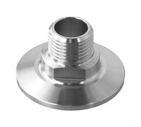 Bebykilemi Connecteur Tri-Clamp 0,5" TC vers /2" mâle pour adaptateur NPT, taille de virole de 50,5 mm, raccord sanitaire en acier inoxydable 304 pour systèmes de plomberie hydrauliques pneumatiques