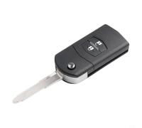 Bebykilemi Coque de clé de voiture pour modèles 2/3/5/7/CX7/CX9/RX8/MX5/MPV modèles 2004-2015, coque télécommande 2 boutons avec lame non coupée, support de batterie CR1620 compatible