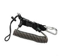 Bebykilemi Cordon de crochet de plongée avec boucle à dégagement rapide - Attache à ressort SS316 pour protection anti-perte de caméra sous-marine - 1. Pour support d'équipement de plongée 3M (noir)