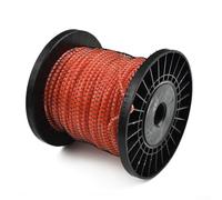 Bebykilemi Cordon rond orange de 2,7 mm pour débroussailleuse électrique à alimentation manuelle légère, corde en nylon robuste de 50 m pour équipement électrique d'extérieur