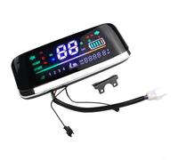 Bebykilemi Écran LCD électrique pour vélo 48 V 60 V 72 V avec interface 6 broches, compatible avec E-For Bike et scooter électrique, noir (sans pare-brise)