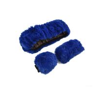 Bebykilemi Ensemble de housses de volant épaisses pour voiture - 38 cm - Accessoire d'intérieur en fausse laine douce avec housses de frein à main et levier de vitesse - Antidérapantes et chaudes