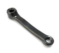 Bebykilemi Ensemble de manivelles de rechange pour vélo d'intérieur, construction en fer de 127 mm, design à trou carré, support gauche et droit pour équipement de vélo d'appartement (manivelle droite