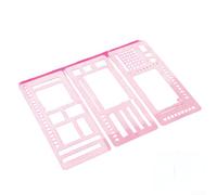 Bebykilemi Ensemble de pochoirs flexibles 3 en 1 faits à la main, pour journal et planification, avec traqueurs rectangulaires, modèles de cases à cocher et règles de ligne de grille de points