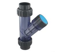 Bebykilemi Filtre à eau UPVC de type Y avec corps transparent pour aquarium et systèmes d'irrigation de jardin, gamme de tailles 20-63 mm (diamètre intérieur 50 mm)