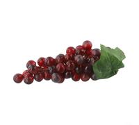 Bebykilemi Grappe de raisin artificiel pour la maison, le bureau, les fêtes, les fruits réalistes, accessoires de présentation de mariage (60 raisins rouges)