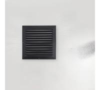 Bebykilemi Grille d'aération en aluminium pour sortie d'air murale extérieure, grille d'aération carrée à persiennes, 100 x 100 mm à 400 x 400 mm, noir (200 x 200 cm)