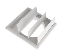 Bebykilemi Grille d'aération murale extérieure en polypropylène de 10,2 à 15,2 cm, grille de ventilation résistante aux intempéries avec 3 rabats, sortie de conduit anti-retour, peut être peinte