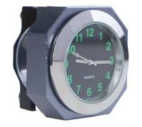 Bebykilemi Horloge de guidon de moto en alliage d'aluminium, montre à quartz étanche lumineuse, support de 3,3 cm pour guidon de 22 à 28 mm, accessoires de vélo avec outils (blanc)