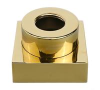 Bebykilemi Housse de pommeau de douche carrée réglable en laiton rehaussé rétractable pour salle de bain, extension de 0 à 23 mm, pour robinets de douche et robinets mélangeurs (doré)