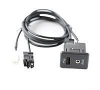 Bebykilemi Interface audio auxiliaire 28023-4BA0B avec câble 8 broches et adaptateur USB, prise adaptateur stéréo de voiture de 100 cm compatible avec 370Z pour Altima pour Frontier