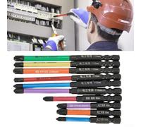 Bebykilemi Jeu d'embouts de tournevis cruciformes spéciaux pour électriciens en alliage d'acier magnétique Pz Fpz1 Fpz2 Fpz3 avec étui isolé de 65 mm, 80 mm, 110 mm de long inclus