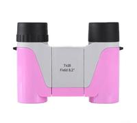 Bebykilemi Jumelles HD haute puissance pour enfants, grossissement 7 x 8, pliables pour regarder des concerts, des aventures en plein air, observation des étoiles (rose)