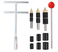 Bebykilemi Kit de bouchons d'eau avec construction en acier inoxydable pour tubes PPR, comprend des aiguilles d'arrêt d'eau chaude de 1,27 cm, 1,9 cm, 2,5 cm, une clé en T et un caoutchouc