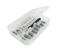 Bebykilemi Kit de réparation de crevaison de pneu de voiture 21 pièces tubeless vacuum vis à clous en caoutchouc avec tournevis boîte de rangement pour voitures, motos, camions