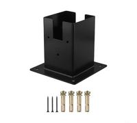 Bebykilemi Kit de support d'angle pour pergola d'extérieur en bois robuste en acier et aluminium, support de connecteur à 3 voies, pour jardin, patio, terrasse (base)