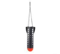 Bebykilemi Lanceur d'appâts de pêche à la carpe - Distributeur de granulés longue distance - En polyéthylène - Noir et rouge - Grande capacité (S)