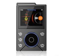 Bebykilemi Lecteur de musique MP3 Hi-Fi sans perte avec DSD256 de qualité BT 50 heures de lecture, écran 6,1 cm, extension de carte TF, lecteur audio numérique pour amateurs de musique (16 Go noir)