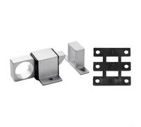 Bebykilemi Loquet de porte automatique en alliage d'aluminium avec pêne dormant à ressort pour une sécurité accrue, compatible avec les châssis et les portes standard en blanc, noir ou G (gris)