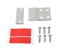 Bebykilemi Loquet de porte de placard magnétique en acier inoxydable en forme de Z pour portes en bois, métal, verre | Pas de perforation nécessaire | Antirouille, étanche avec aimant puissant