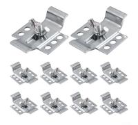 Bebykilemi Lot de 10 clips d'évier encastrables - Supports d'évier en acier pour comptoir de salle de bain et de cuisine, résistants à la rouille, 5 x 2 cm, argenté