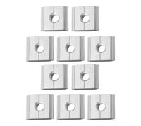 Bebykilemi Lot de 10 supports de montage en aluminium pour panneaux photovoltaïques encadrés, colliers de serrage intermédiaires en alliage durable pour une installation sécurisée du module
